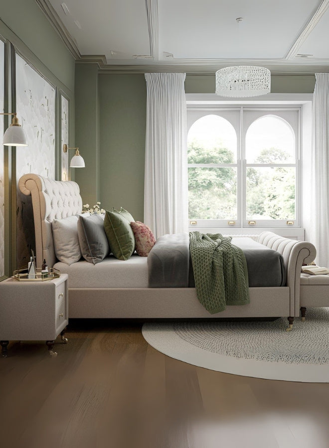 Tranquil Twist Tufted Upholstered Bed