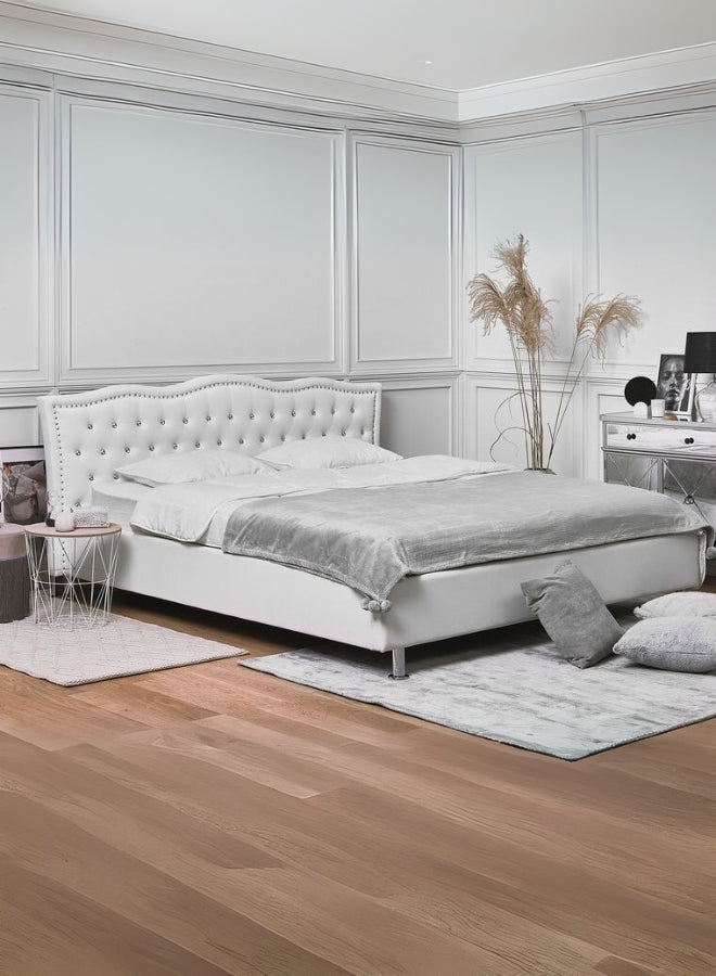 Velvet Glow Tufted Upholstered Bed
