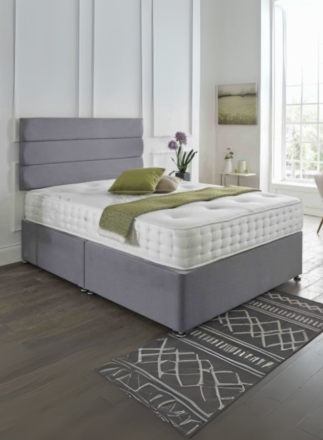 Velvet Horizon Upholstered Bed