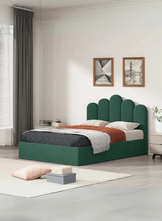 Amara Upholstered Hydraulic Bed with Free Mattress