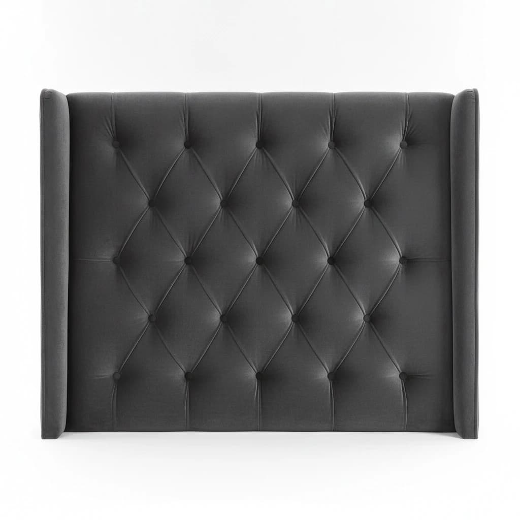 Windsor Wingback Tufted Velvet Headboard