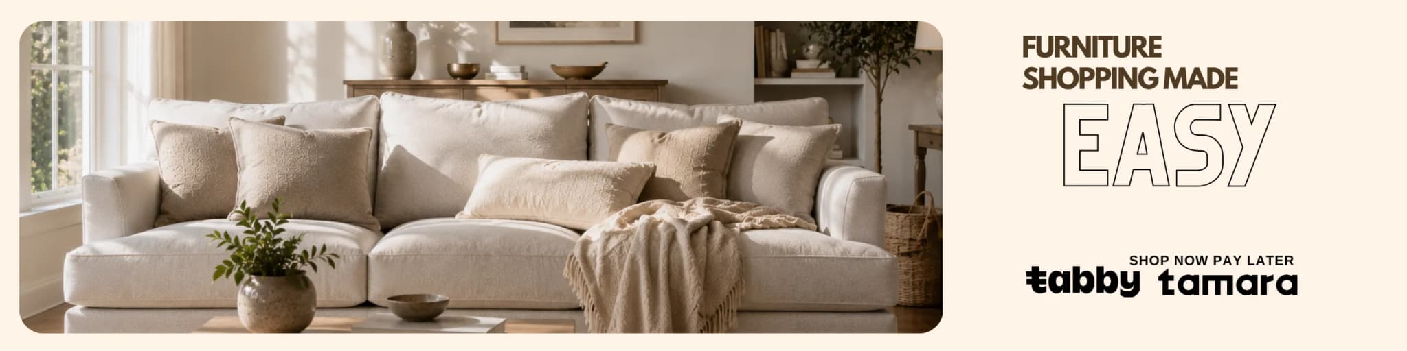 Furniture shopping made easy — shop now, pay later