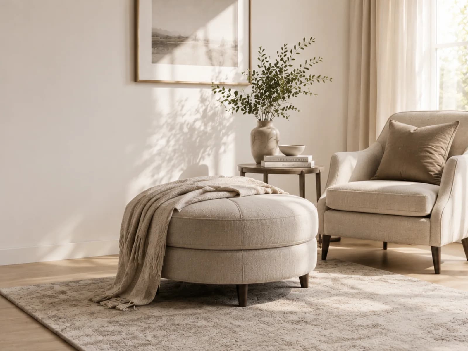 Round ottoman