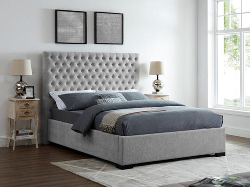 Velvet Light Tufted Upholstered Bed