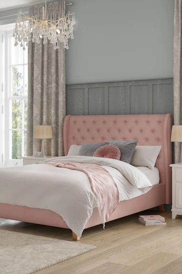 Tranquil Nights Tufted Upholstered Single Size ( 90 X 200 ) Pink Color Bed Tranquil Nights Tufted Upholstered Single Size ( 90 X 200 ) Pink Color Bed