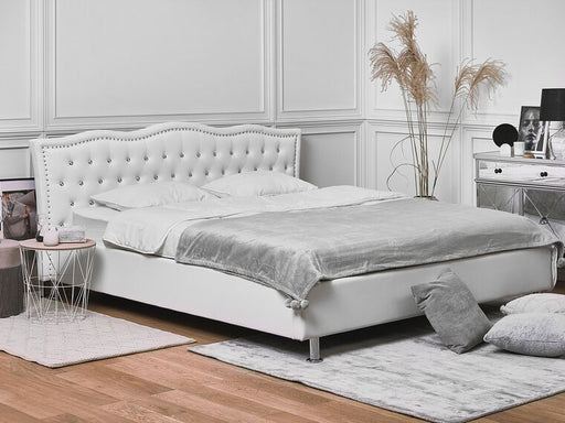 Velvet Glow Tufted Upholstered Bed